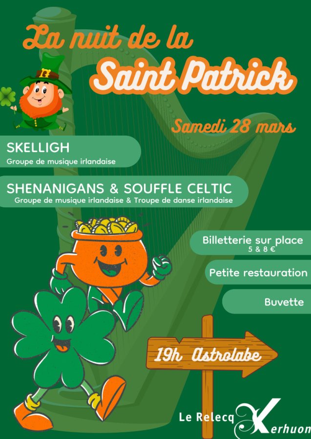 LA NUIT DE LA SAINT-PATRICK - BESOIN DE BENEVOLES - 28/03/2026
