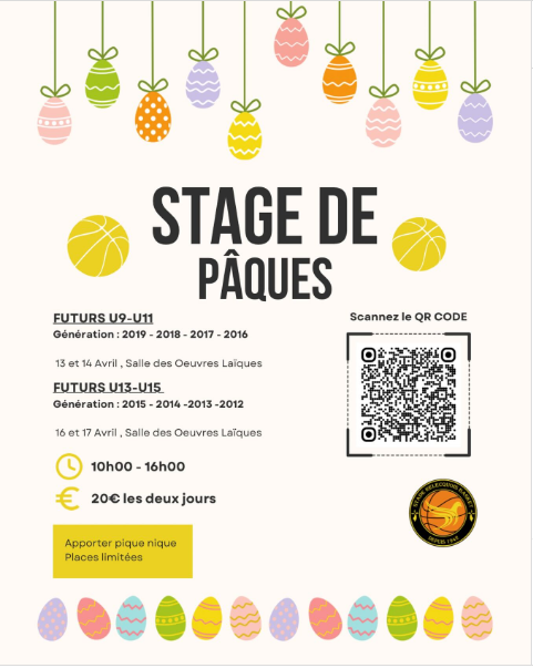 STAGES DE PAQUES 2026